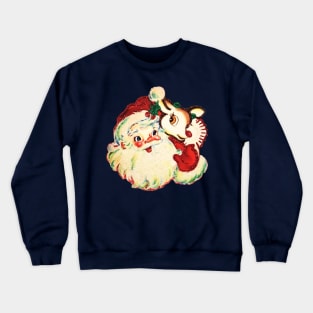 Glitter Santa and Rudolph Crewneck Sweatshirt